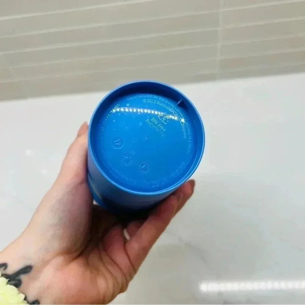 Starbucks Heck Yes Blue‎ Graphic Reusable Coffee Cup 16 oz.